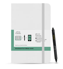 Classic White Reusable Smart Notebook : Sustainable Note-Taking Solution 📓💚