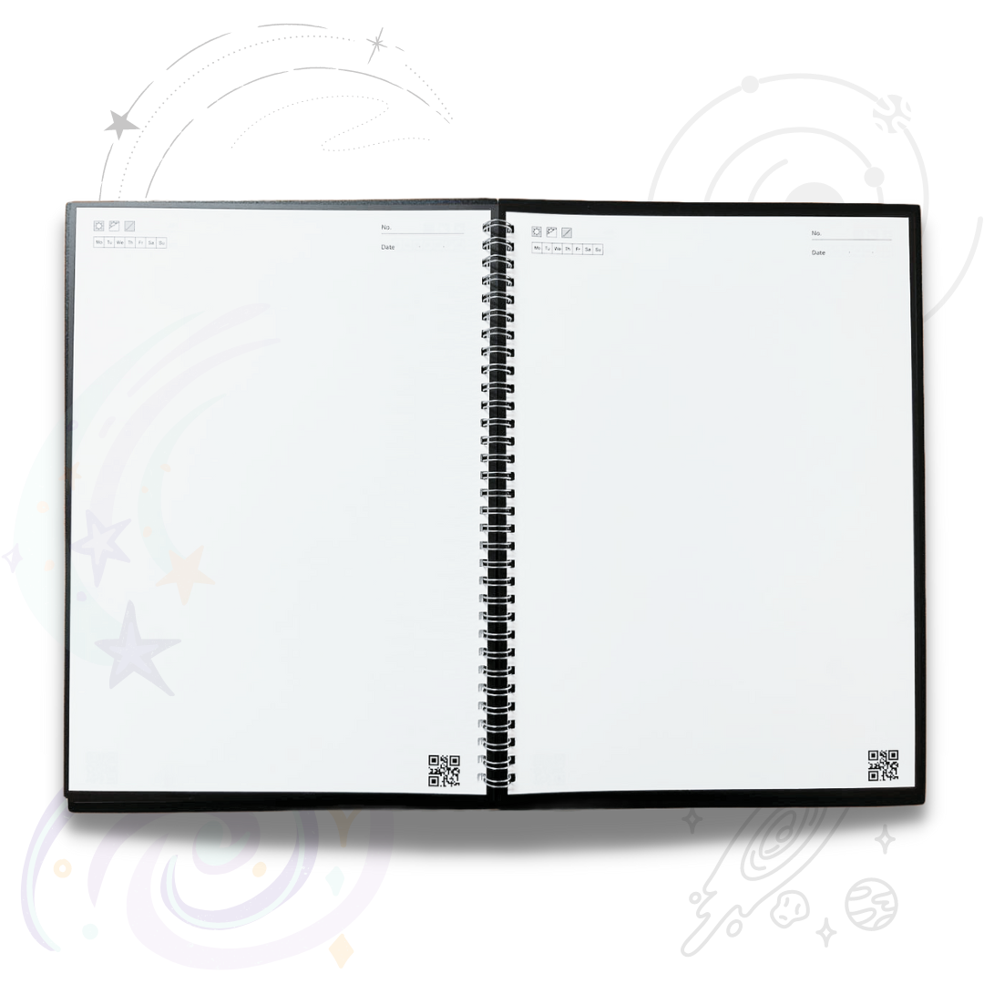 Fusion Reusable Planner Ruled and Unruled Smart Notebook (A4,50 Page / 50 Side / 25 sheets)