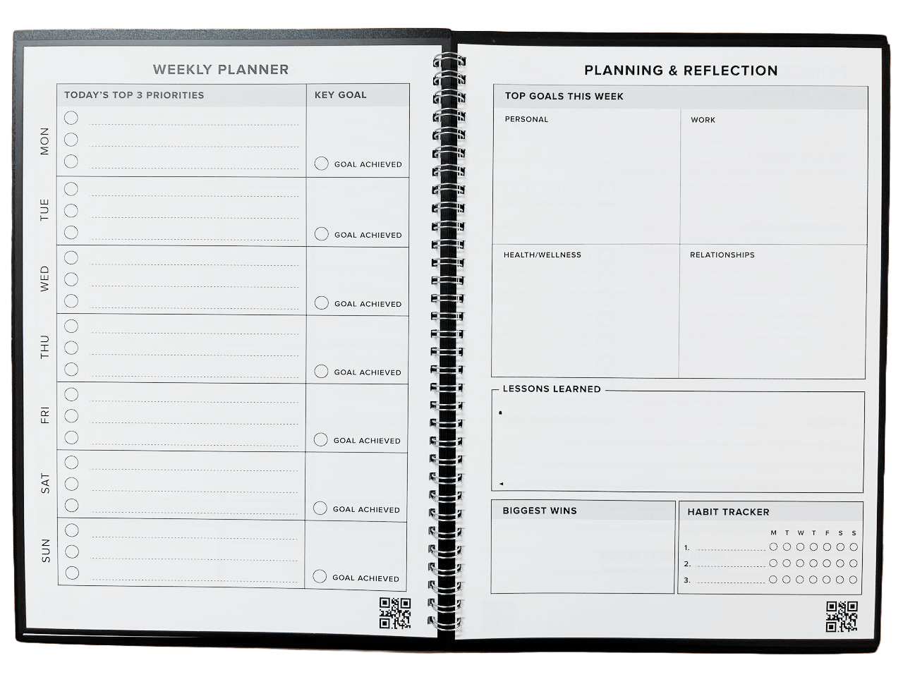 Fusion Reusable Planner Ruled and Unruled Smart Notebook (A4,50 Page / 50 Side / 25 sheets)